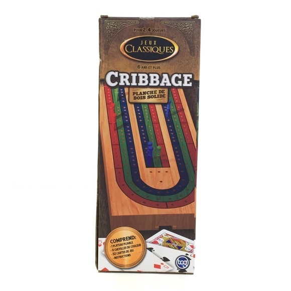 Classic Games Cribbage Solid Wood Board Game - Picture 2 of 5